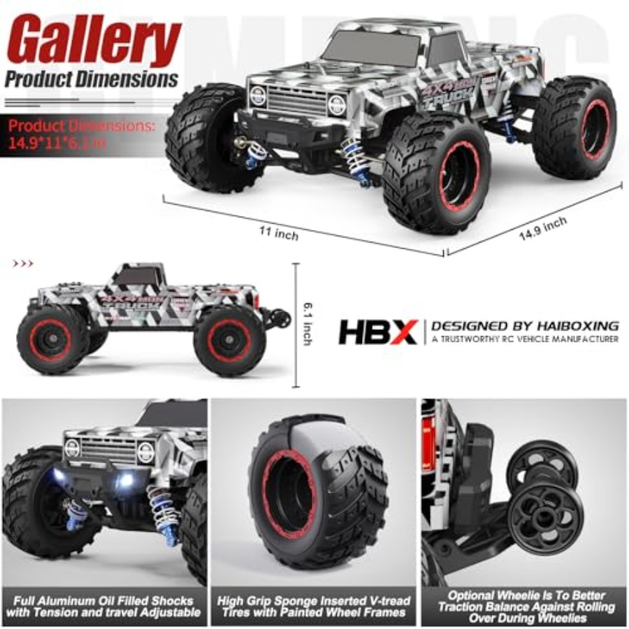 4X4 off-road RC monster truck  - Rc Hobby Grade Monster Truck review and price